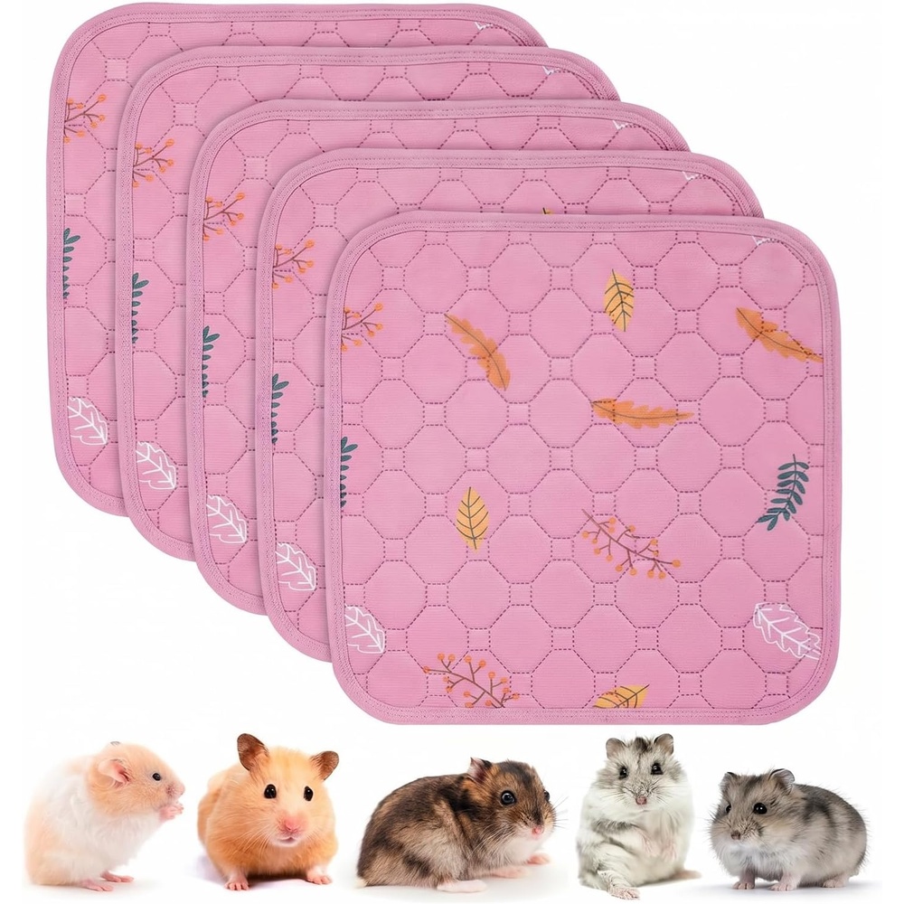 image:imageSunheir Washable Pee Pads for Dogs 2Pack Reusable Puppy Pads Pet Training Pads Waterproof Dog Pee Pads for Crate Whelping Pad NonSlip Protects Against Urine Leakage Leaves  Pink 31x36Leaves  Pink