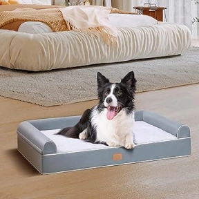 SUNHEIR Memory Foam Dog Bed and  Crate Comfort